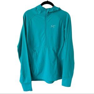 Arcteryx Zoa Hoody Teal Climbing Hiking Fleece Sweater Womens Large